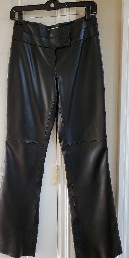 Vakko Vintage black leather pants